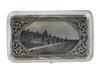 LARGE 19TH CENTURY RUSSIAN 84 SILVER NIELLO SNUFF BOX PIC-0