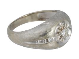 VINTAGE 14K WHITE GOLD DIAMOND RING