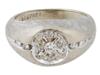 VINTAGE 14K WHITE GOLD DIAMOND RING PIC-0