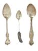 THREE SILVER SOUVENIR SPOONS AMERICAN CITIES PIC-1