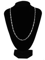 JUDITH LEIBER CRYSTAL BAGUETTE FRINGE CHAIN NECKLACE IOB