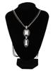 JUDITH LEIBER BAGUETTE CRYSTAL CHAIN PENDANT IOB PIC-1