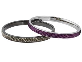 JUDITH LEIBER SLIM SHIMMY PAVE BANGLE BRACELETS IOB