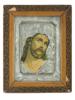 VTG ORTHODOX ICON JESUS CHRIST SILVER PLATED RIZA PIC-0