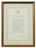 POISON PREVENTION WEEK PROCLAMATION SIGNED NIXON