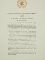 POISON PREVENTION WEEK PROCLAMATION SIGNED NIXON