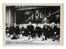 PHOTO OF 1963 NEW YEAR CELEBRATION SIGNED BY GAGARIN