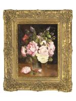 ANTIQUE EUROPEAN SCHOOL STILL LIFE OIL PAINTING