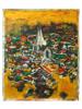 ATTR SYED HAIDER RAZA INDIAN CITYSCAPE OIL PAINTING PIC-0