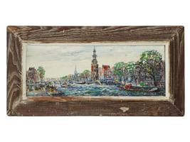 DUTCH OIL PAINTING BY ARNOLDUS OLDENHAVE AMSTERDAM