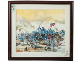 AMERICAN PAINTING BY AUGIE NAPOLI CIVIL WAR 1986