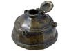 ANTIQUE 19TH C ORIENTAL PATINATED BRASS INKWELL PIC-5