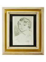 FRENCH PORTRAIT HELIO ENGRAVING BY GEORGES BRAQUE