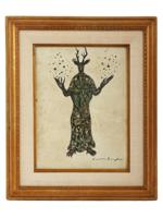 BRITISH MIXED MEDIA PAINTING BY LEONORA CARRINGTON