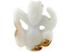 ANTIQUE CHINESE CARVED JADE STONE DEITY FIGURINE PIC-0