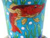 ANTIQUE CHINESE QING CLOISONNE ENAMEL FISH VASE PIC-5