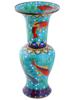 ANTIQUE CHINESE QING CLOISONNE ENAMEL FISH VASE PIC-0