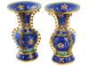 CHINESE ARCHAIC MANNER GU CLOISONNE ENAMEL VASES PIC-0