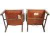 PAIR OF VINTAGE WOODEN ARMCHAIRS IN LEATHER PIC-5