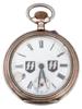 WWII NAZI GERMAN WAFFEN SS SILVER POCKET WATCH PIC-0