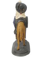 ARAB MAN BRONZE FIGURINE W CLOCK BY FRANZ BERGMAN