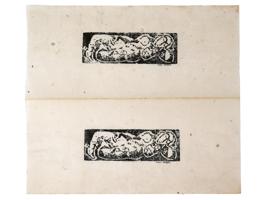 THREE DOUBLE WOODCUTS ON PAPER BY MAX WEBER 1920S