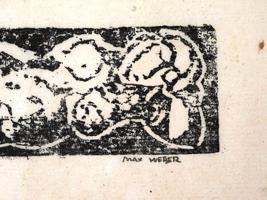 THREE DOUBLE WOODCUTS ON PAPER BY MAX WEBER 1920S