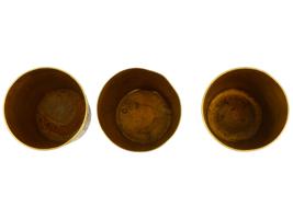 RUSSIAN SOVIET ERA GILT CHAMPLEVE ENAMEL SHOT CUPS