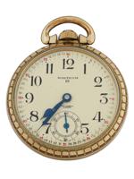 MIDCENT WALTHAM INCABLOC GOLD PLATED POCKET WATCH