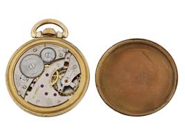 MIDCENT WALTHAM INCABLOC GOLD PLATED POCKET WATCH