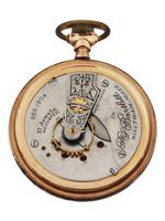 ANTIQUE PS BARTLETT 14K GOLD PLATED POCKET WATCH