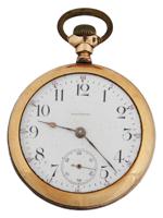 ANTIQUE PS BARTLETT 14K GOLD PLATED POCKET WATCH