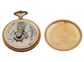 ANTIQUE PS BARTLETT 14K GOLD PLATED POCKET WATCH