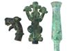 LOT OF THREE CAST BRONZE IRANIAN LURISTAN ITEMS PIC-2