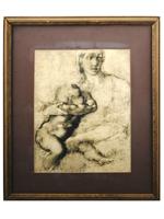 AFTER MICHELANGELO MADONNA AND CHILD OFFSET PRINT