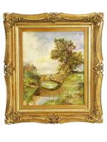 FRENCH LANDSCAPE OIL PAINTING ATTR CAMILLE COROT