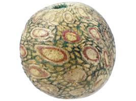 LARGE ANCIENT ROMAN MILLEFIORI GLASS BALL SHAPED BEAD