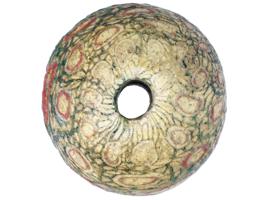 LARGE ANCIENT ROMAN MILLEFIORI GLASS BALL SHAPED BEAD