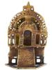 ANTIQUE INDIAN SILVER INLAID BRONZE JAIN ALTAR PIC-3