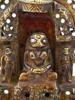 ANTIQUE INDIAN SILVER INLAID BRONZE JAIN ALTAR PIC-5