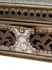 ANTIQUE INDIAN PIERCED DESIGN BRASS BOX WITH INLAYS PIC-8