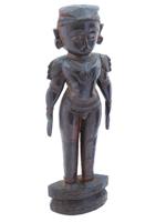 ANTIQUE INDIAN CARVED EBONY RELIGIOUS SHRINE FIGURINE