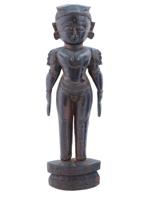 ANTIQUE INDIAN CARVED EBONY RELIGIOUS SHRINE FIGURINE