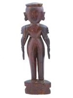 ANTIQUE INDIAN CARVED EBONY RELIGIOUS SHRINE FIGURINE