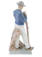 DANISH ROYAL COPENHAGEN MOWER PORCELAIN FIGURINE