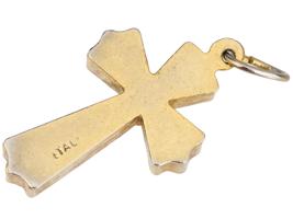 COLLECTION OF RELIGIOUS CROSSES, BROOCHES AND SPOON