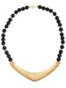 LOT OF FAUX BLACK ONYX COSTUME JEWELRY NECKLACES PIC-2