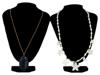 VINTAGE MOTHER OF PEARL AND BLACK AGATE NECKLACES PIC-0