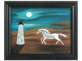 ATTR GERTRUDE ABERCROMBIE AMERICAN OIL PAINTING W COA