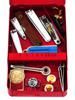 VINTAGE SNAP ON BOX WITH MIXED ITEMS AND TRAIN KEY PIC-3